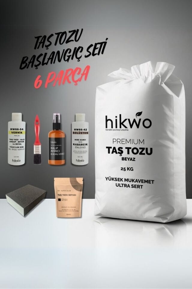 Taş Tozu Başlangıç Seti 25 KG Premium Taş Tozu ve Set