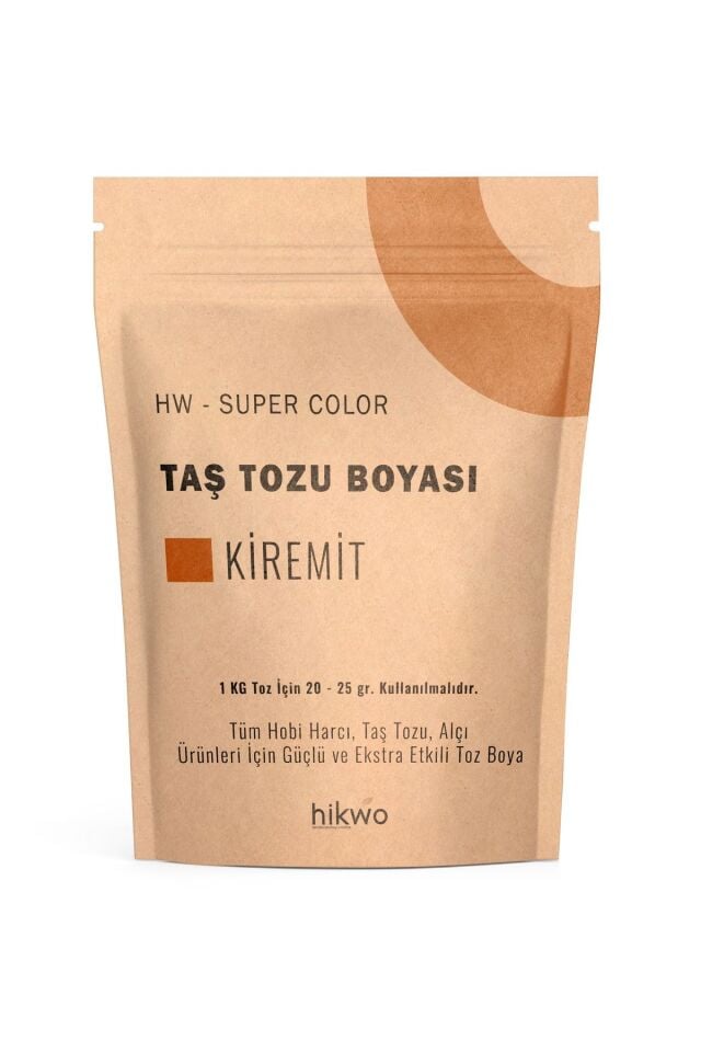 HW - Toz Boya - Taş Tozu Boyası - Hobi Harcı Boyası - Mum Boyası - Kiremit