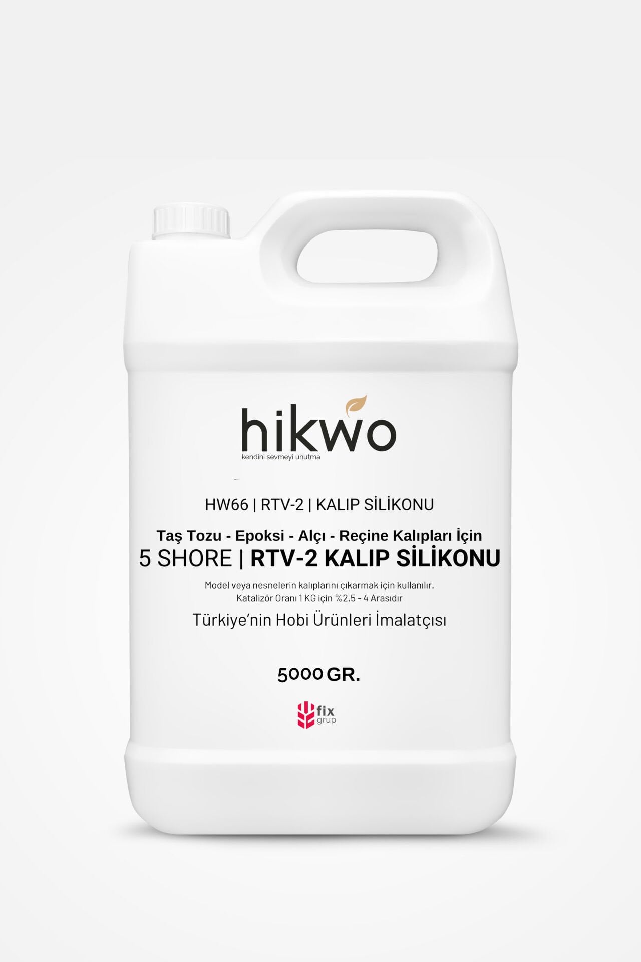 Rtv 2 Kalıp Silikonu 5 KG, Yarı Şeffaf Rtv2