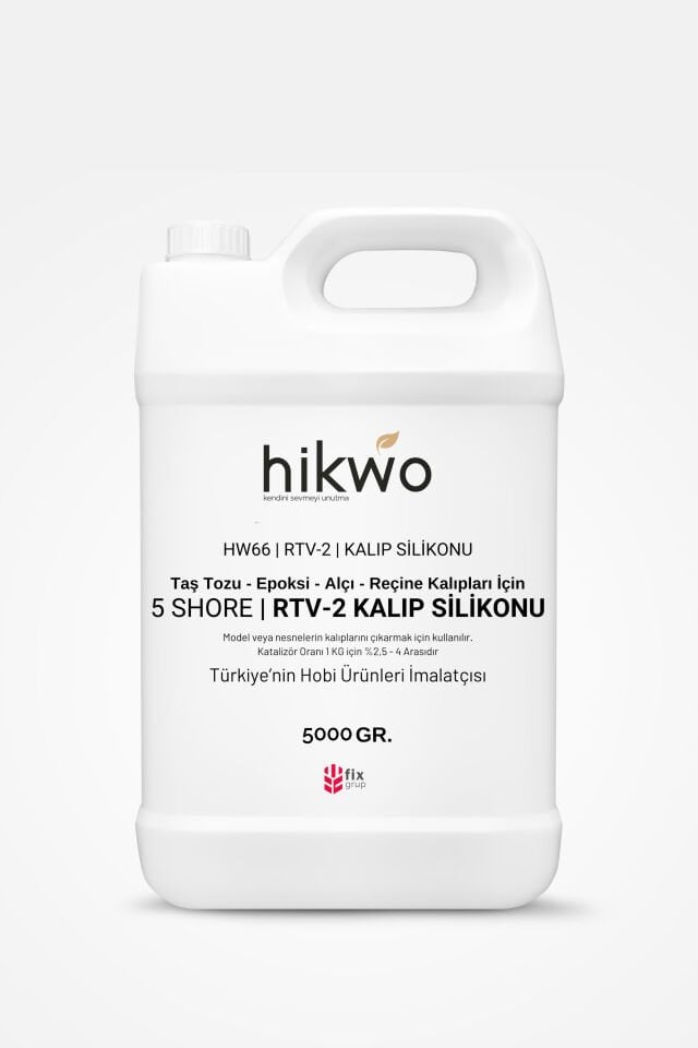 Rtv 2 Kalıp Silikonu 5 KG, Yarı Şeffaf Rtv2