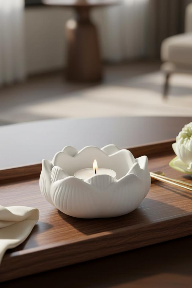 Lotus Silikon Mumluk Kalıbı - Taş Tozu Kalıbı - Silikon Kalıp - M231