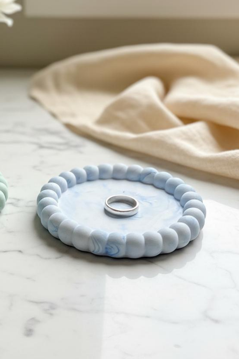 Taş Tozu Kalıbı – Bubble Dekoratif Tabak – Silikon Kalıp T654
