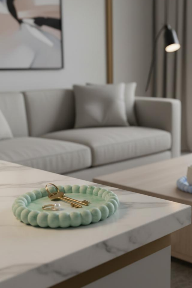 Taş Tozu Kalıbı – Bubble Dekoratif Tabak – Silikon Kalıp T654