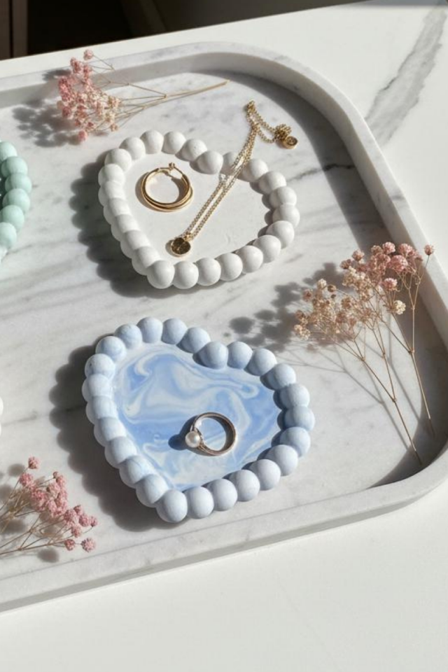 Kalp Tabak Kalıbı - Taş Tozu Kalıbı - Silikon Kalıp - Aşk Kalıbı - T432