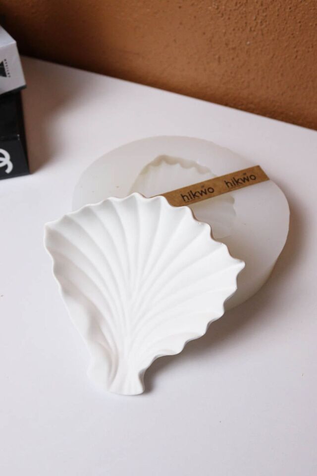 Taş Tozu Kalıbı – Deniz Kabuğu Dekoratif Tabak, Takı Tabağı – Silikon Kalıp