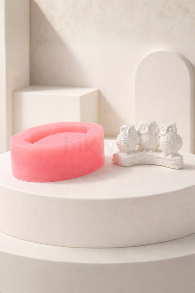 Baykuş Silikon Kalıbı - Taş Tozu Döküm Kalıbı - Alçı Kalıbı B6302