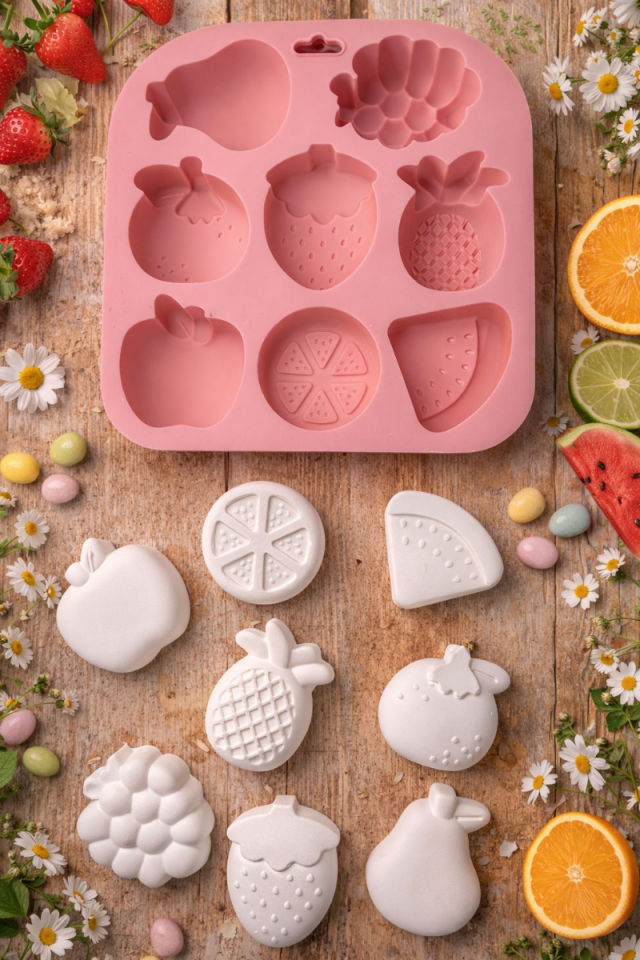 Çocuk Boyama Seti Silikon Kalıbı - Etkinlik Kalıbı - Taş Tozu Kalıbı S4321