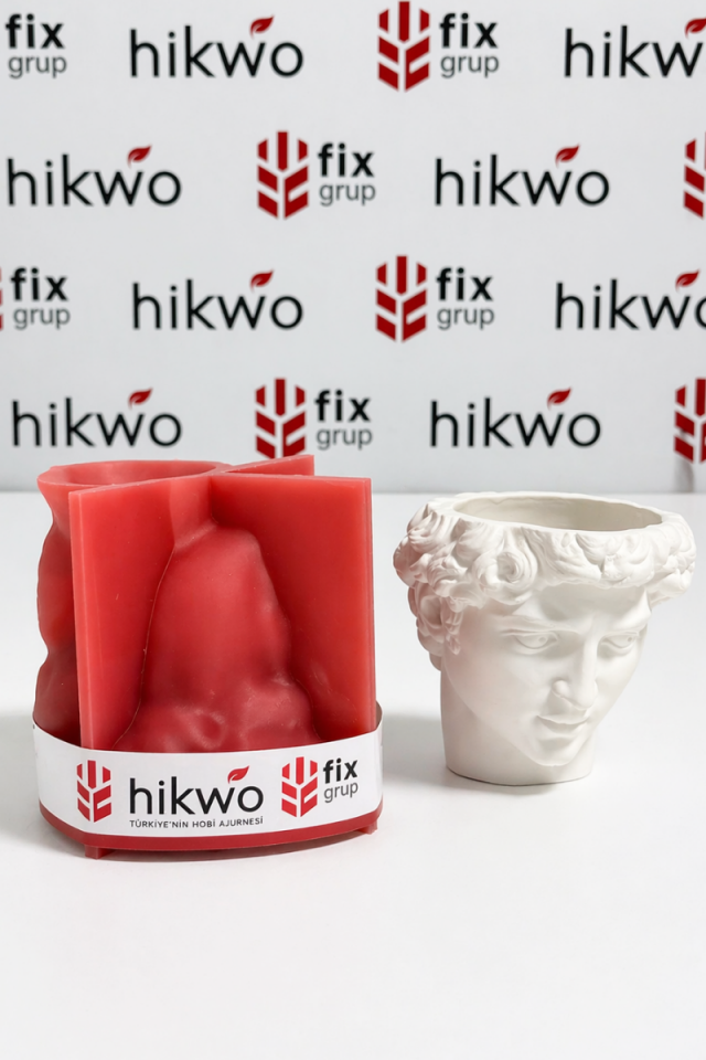 Mitolojik David Heykel Saksı Silikon Kalıp - Taş Tozu Kalıbı - S54332