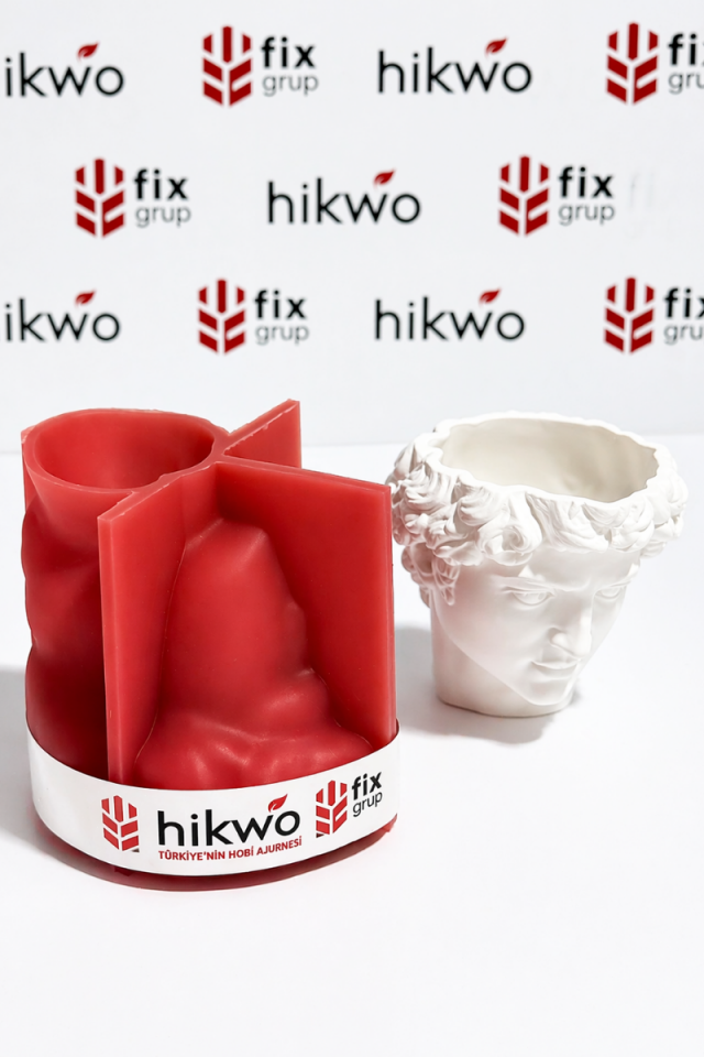 Mitolojik David Heykel Saksı Silikon Kalıp - Taş Tozu Kalıbı - S54332
