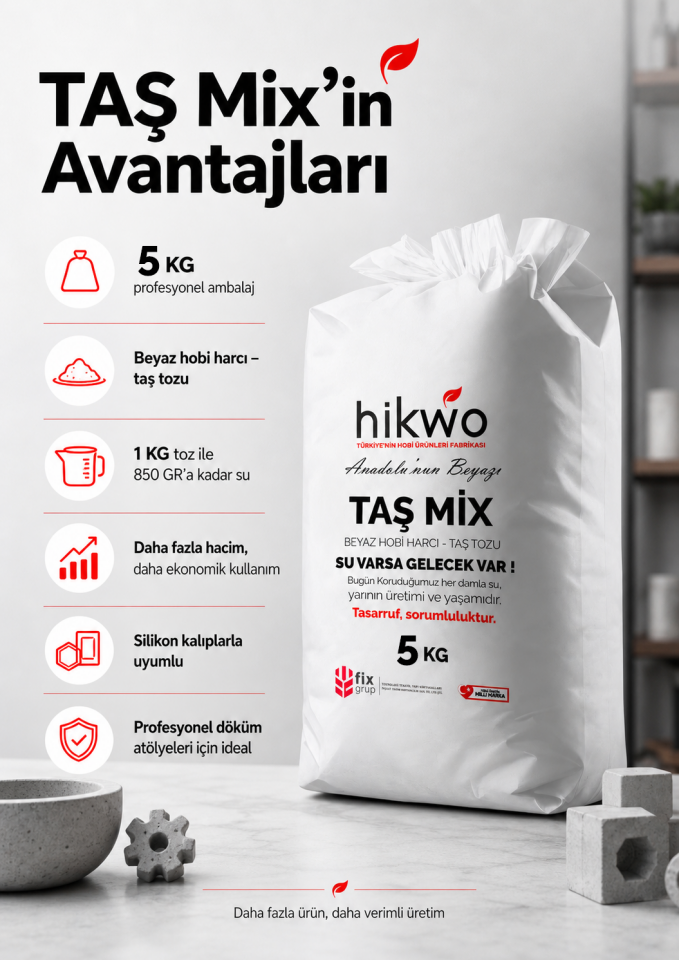 Taş Mix Profesyonel Hobi Harcı - Taş Tozu – 30 KG