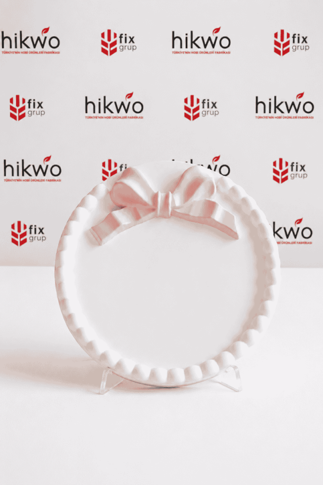 Fiyonk Detaylı Elit Sunum Tepsisi Silikon Kalıp - Taş Tozu Kalıbı - 22 CM - T89646