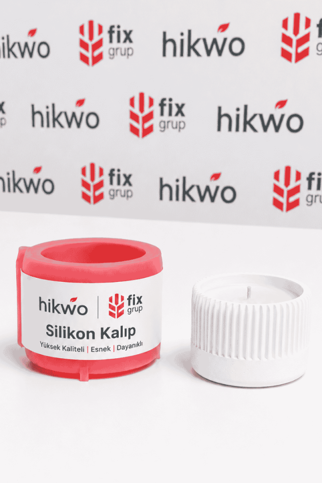 Çizgili Sukulent Mumluk ve Vazo Silikon Kalıbı V554645
