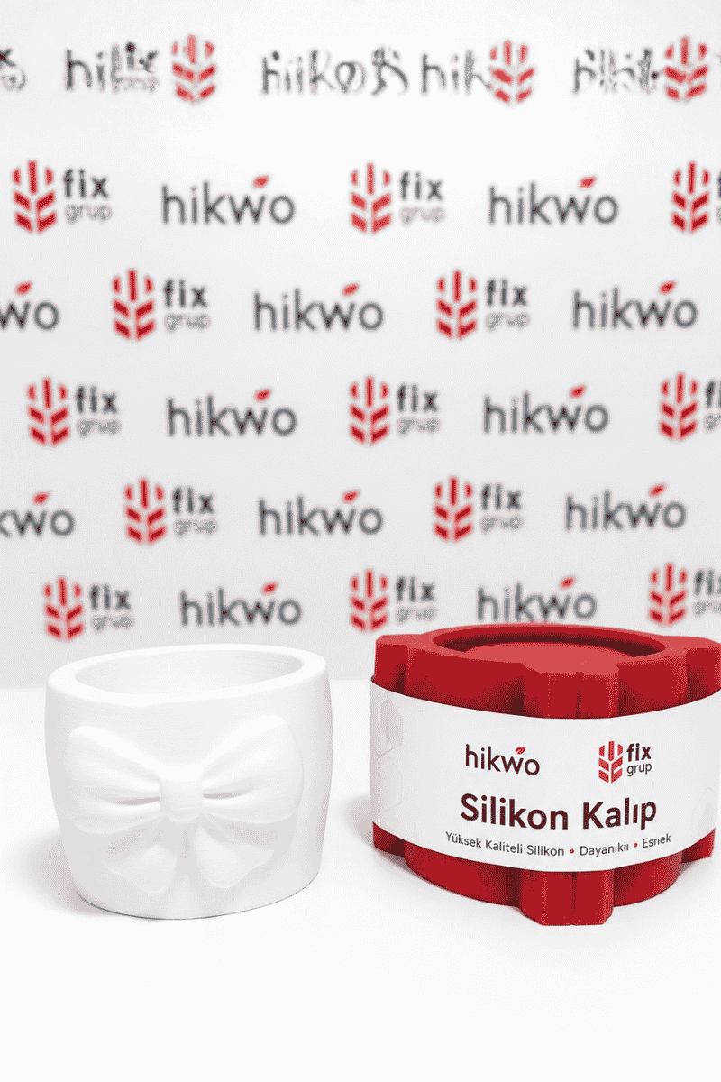 Fiyonk Detaylı Saksı Silikon Kalıbı - Taş Tozu Kalıbı S46343