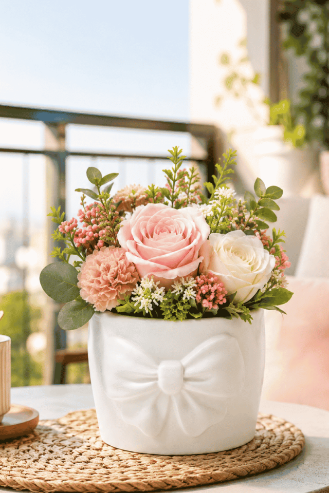 Fiyonk Detaylı Saksı Silikon Kalıbı - Taş Tozu Kalıbı S46343
