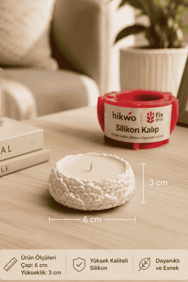Premium Mumluk Silikon Kalıbı - Taş Tozu Kalıbı - P64224