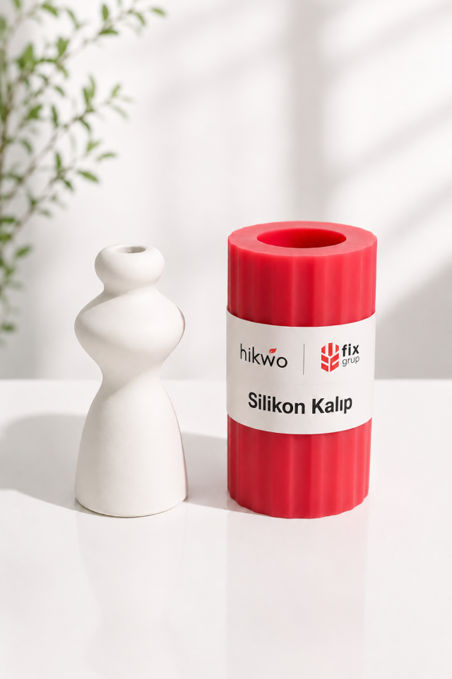 Aura Dekoratif Vazo Silikon Kalıp - Taş Tozu Kalıbı V77654