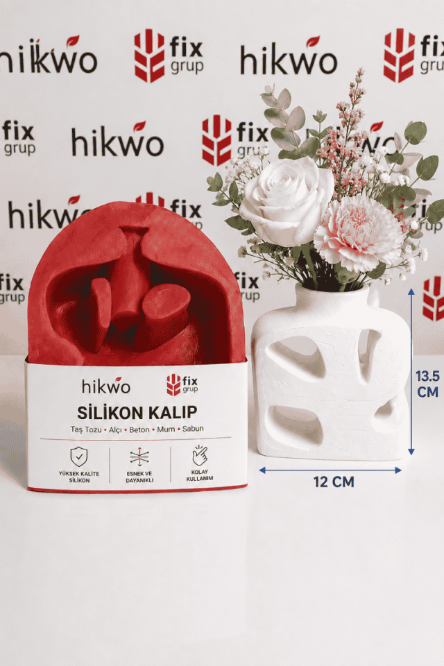Dekomit Dekoratif Vazo Silikon Kalıbı - Taş Tozu Kalıbı T64777