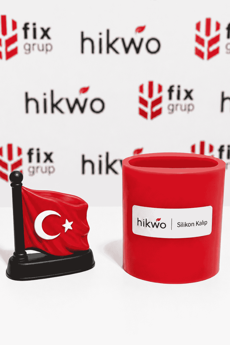 Türk Bayrağı Kalemlik Silikon Kalıbı - Boyama Kalıbı - Taş Tozu Kalıbı T98332