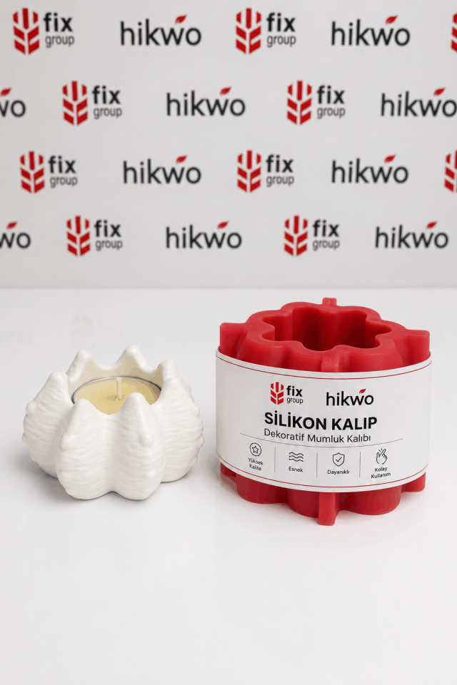 Pençe Tealight Mumluk Silikon Kalıbı - Taş Tozu Kalıbı T46364