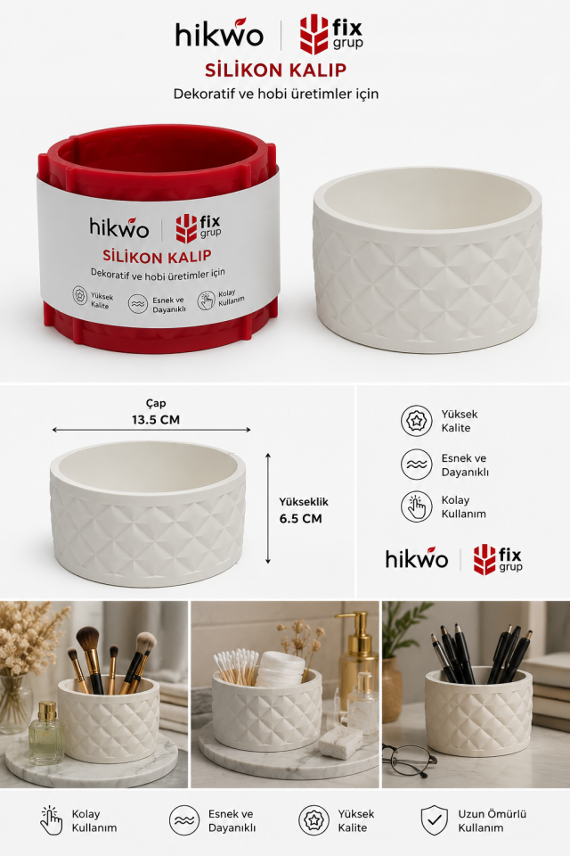 Modes Mumluk Silikon Kalıbı - Taş Tozu Kalıbı T25323