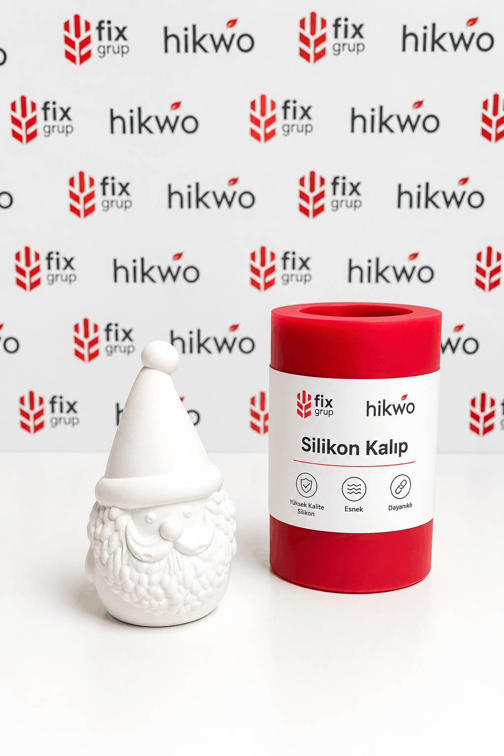 Cüce Noel Baba Yılbaşı Konsepti Silikon Kalıp - Taş Tozu Kalıbı T54753