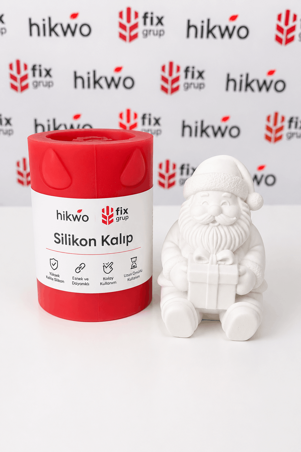 Hediyeci Noel Baba Biblo Silikon Kalıp - Taş Tozu Kalıbı T463332