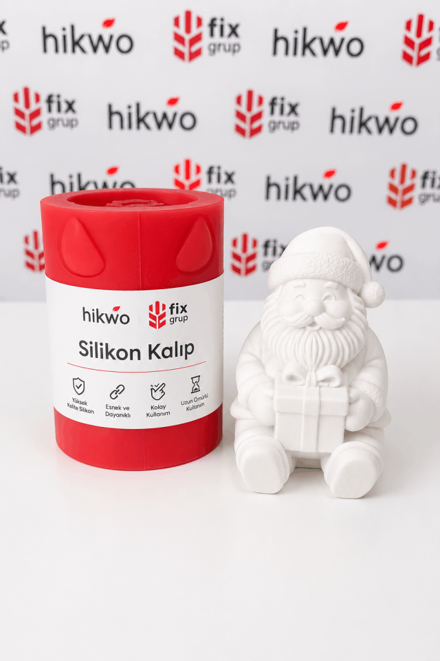 Hediyeci Noel Baba Biblo Silikon Kalıp - Taş Tozu Kalıbı T463332