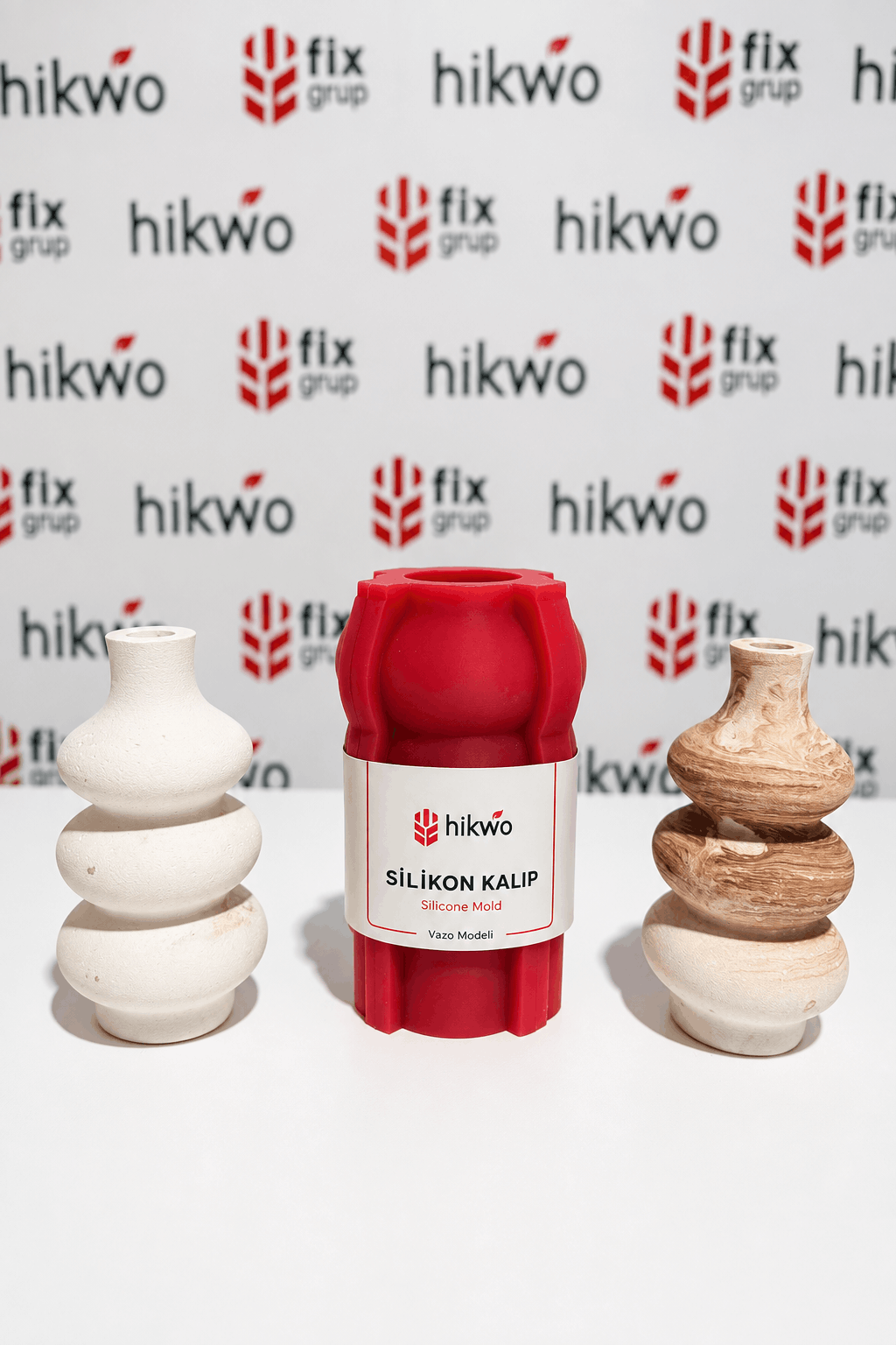 Büyük Helezonik Vazo Silikon Kalıp 15 CM - Taş Tozu Kalıbı T98793