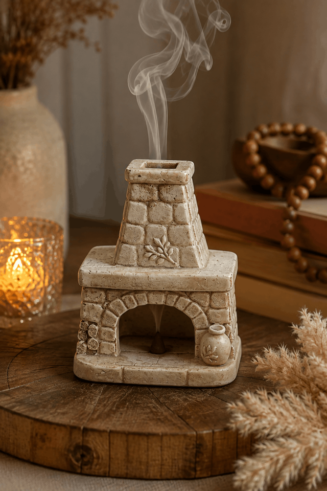 Özel Tasarım Tütsülük Şömine Kalıbı 15 CM Silikon Kalıp - Taş Tozu Kalıbı T49934