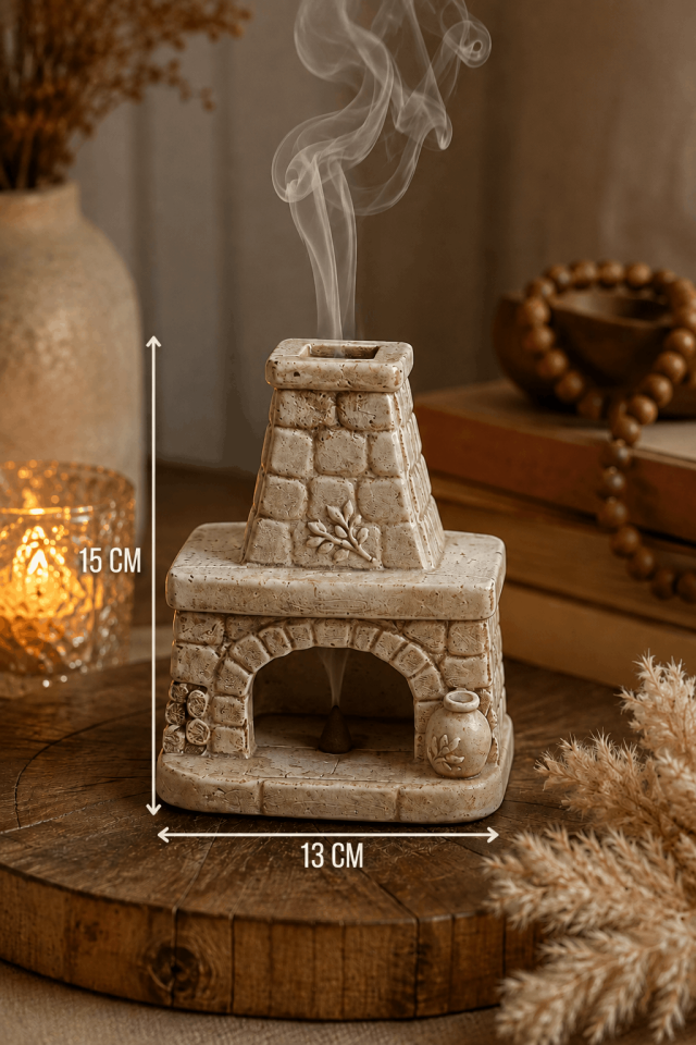 Özel Tasarım Tütsülük Şömine Kalıbı 15 CM Silikon Kalıp - Taş Tozu Kalıbı T49934