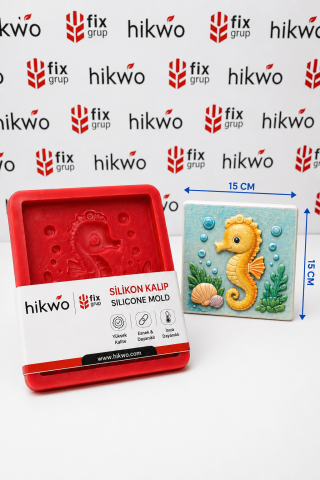 Deniz Atı Boyama Objesi Silikon Kalıp - Etkinlik Kalıbı  15 CM - Taş Tozu Kalıbı T45753