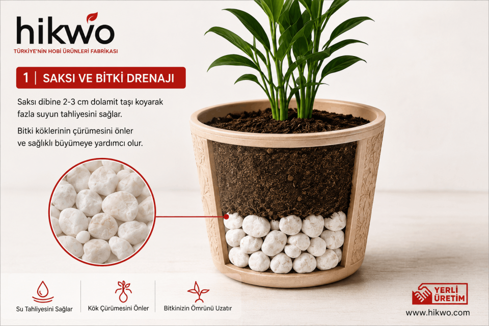 Dekoratif Dolamit Taşı 3 - 4 Cm 5 Kg Paket - Dekorasyon Taşı