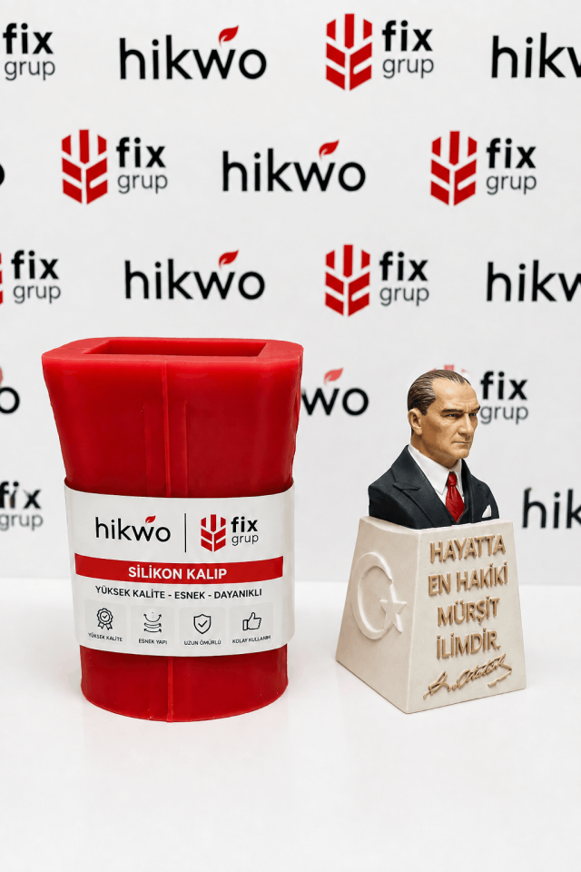Atatürk Büst Biblo Silikon Kalıp - Özel Tasarım - Taş Tozu Kalıbı T436343