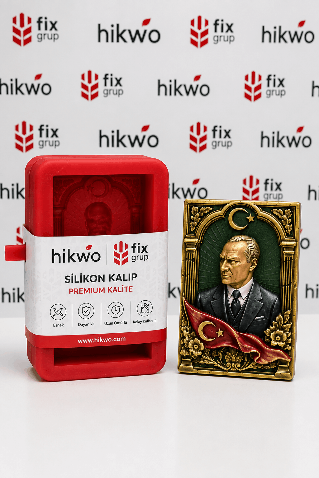 Atatürk Boya Çerçevesi Silikon Kalıbı - Etkinlik Kalıbı - Taş Tozu Kalıbı - T463422