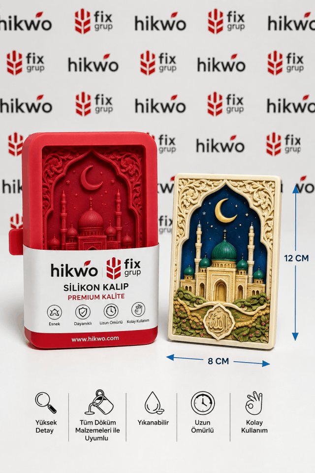 Dini Motif Obje Boyama Silikon Kalıbı - Taş Tozu Kalıbı T98332