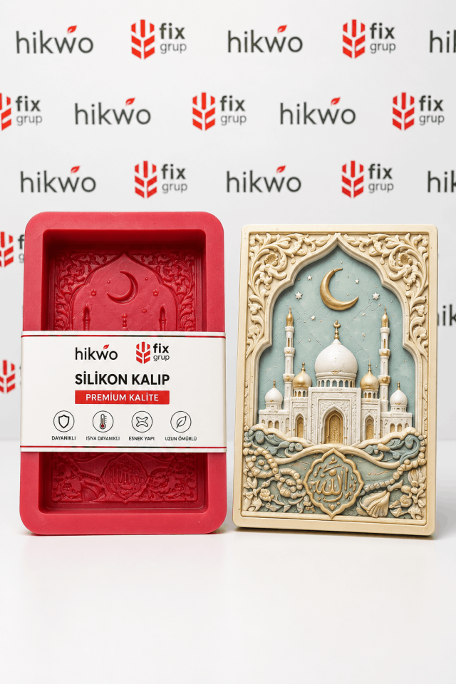 Dini Motif Obje Boyama Silikon Kalıbı - Taş Tozu Kalıbı T98332