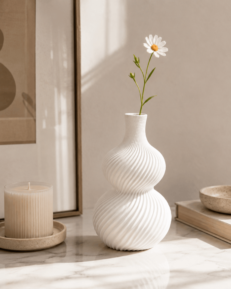 Siena Dekoratif Vazo  19 CM Silikon Kalıp - Taş Tozu Kalıbı T77832