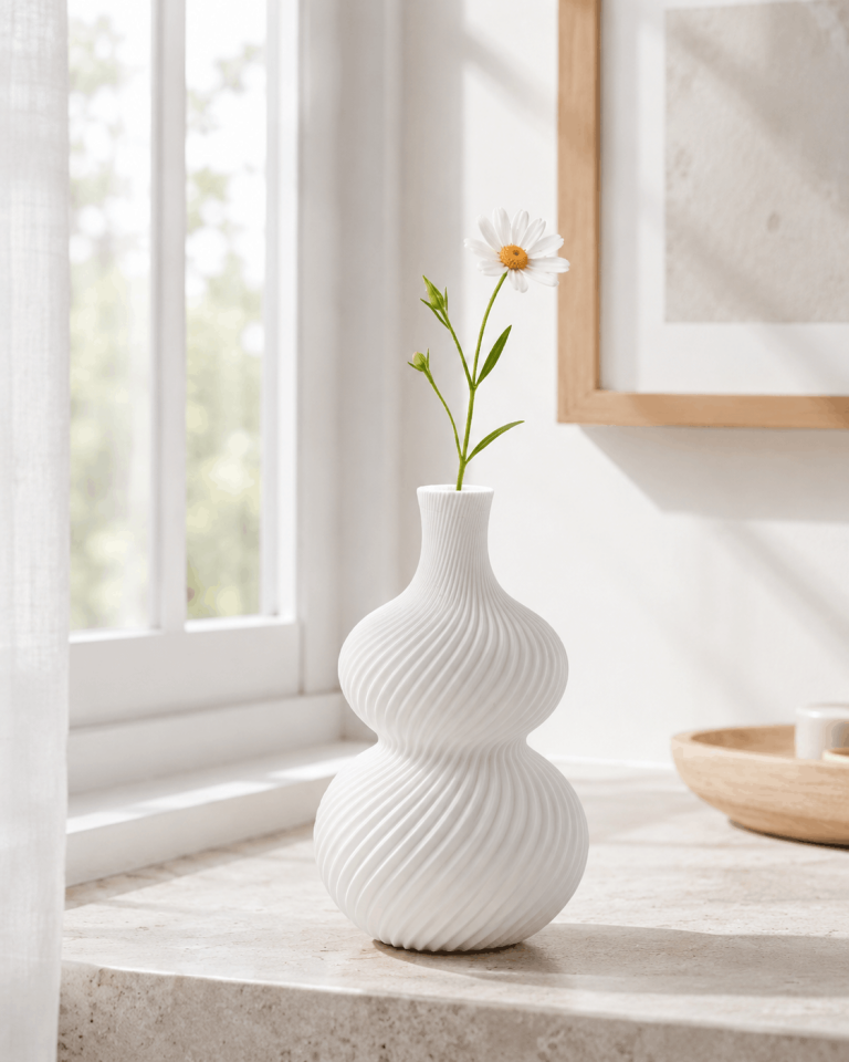 Siena Dekoratif Vazo  19 CM Silikon Kalıp - Taş Tozu Kalıbı T77832