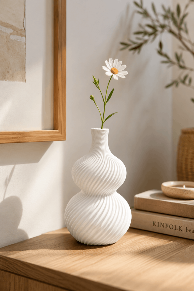 Siena Dekoratif Vazo  19 CM Silikon Kalıp - Taş Tozu Kalıbı T77832