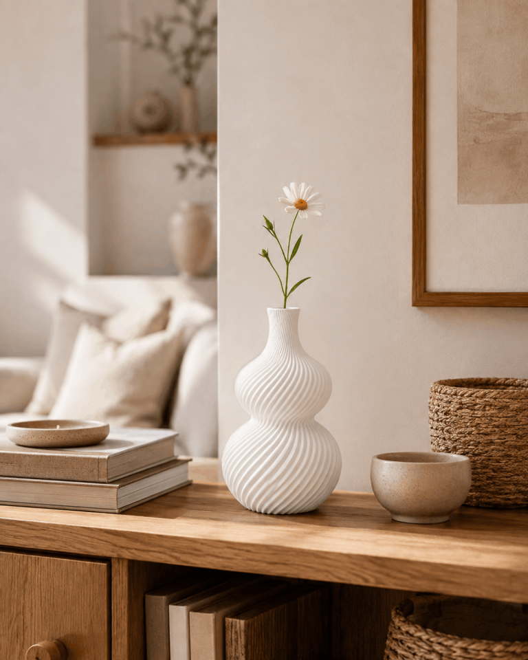 Siena Dekoratif Vazo  19 CM Silikon Kalıp - Taş Tozu Kalıbı T77832