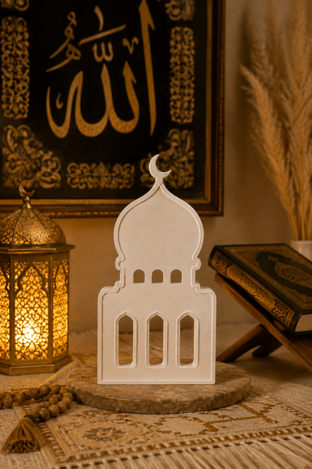 Hilal Cami Dekoratif Obje Silikon Kalıbı - Taş Tozu Kalıbı T54367