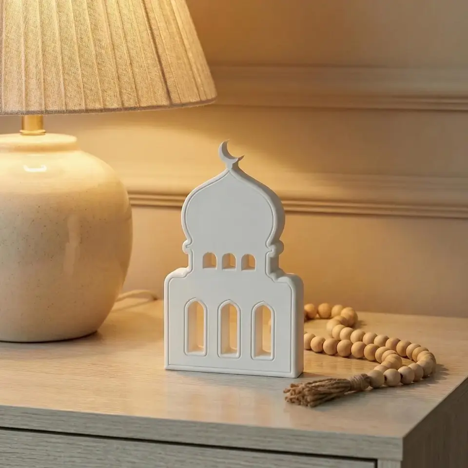Hilal Cami Dekoratif Obje Silikon Kalıbı - Taş Tozu Kalıbı T54367