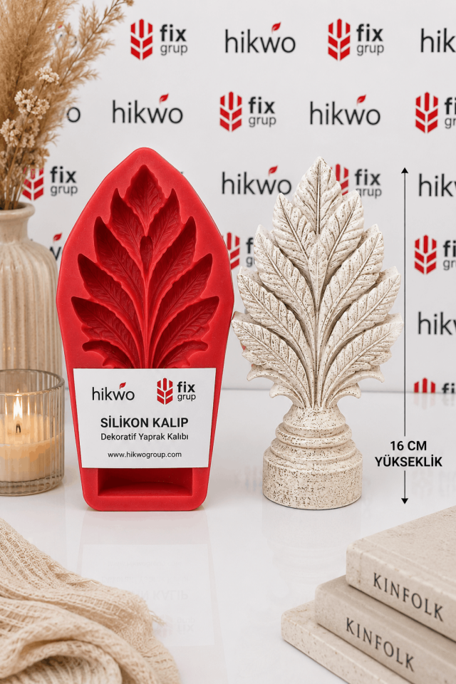 Aurelia Dekoratif Yaprak Obje Biblo Silikon Kalıbı - Taş Tozu ve Mum Kalıbı T43654