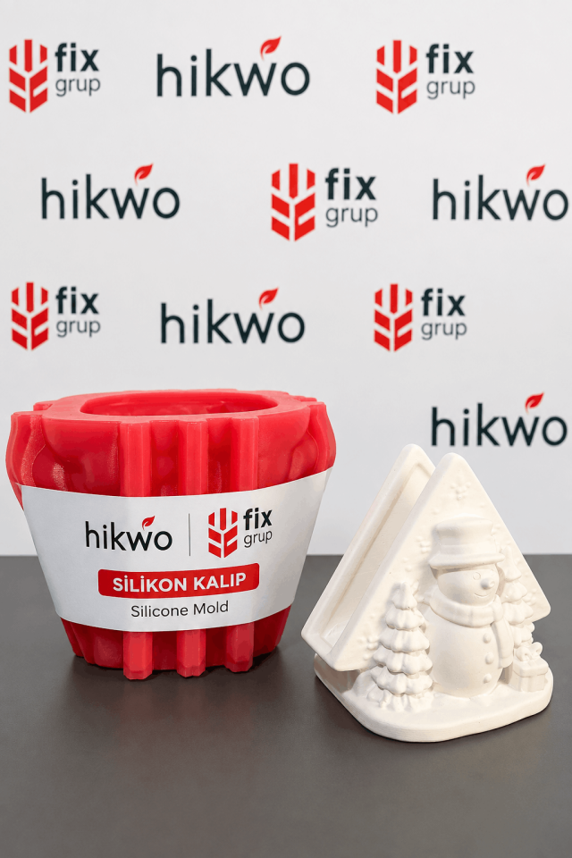 Kardan Adam Peçetelik Silikon Kalıbı - Taş Tozu Kalıbı T46346