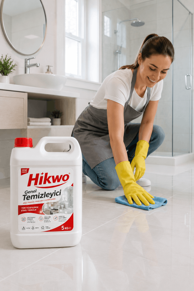 Hikwo Genel Temizleyici 5 KG - Genel Temizlik Deterjanı - Mikrofiber Temizlik Bezi HEDİYELİ