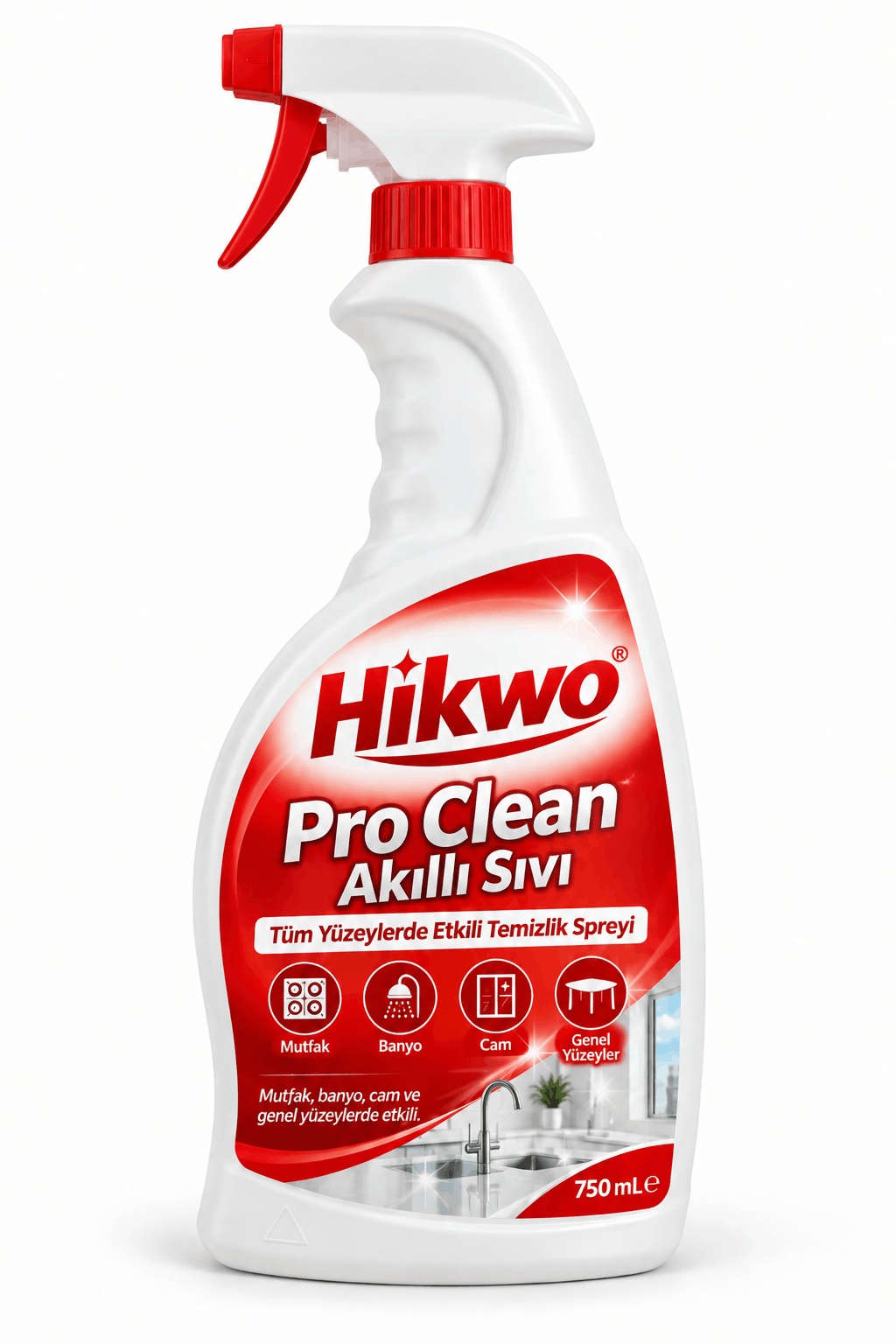 Pro Clean Akıllı Temizlik Spreyi 750 ML Genel Temizlik Deterjanı - Mikrofiber Temizlik Bezi HEDİYELİ