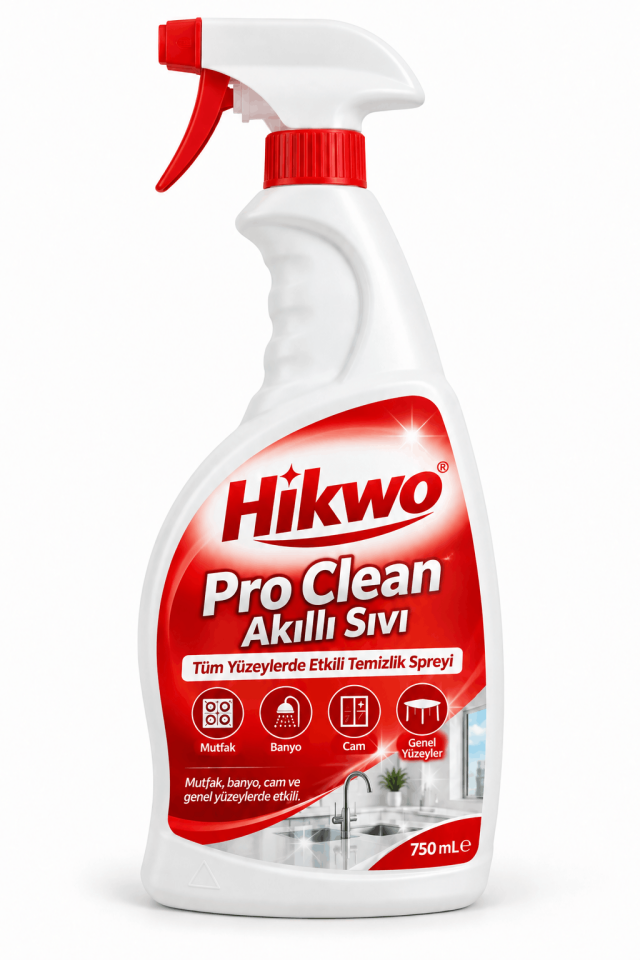 Pro Clean Akıllı Temizlik Spreyi 750 ML Genel Temizlik Deterjanı - Mikrofiber Temizlik Bezi HEDİYELİ