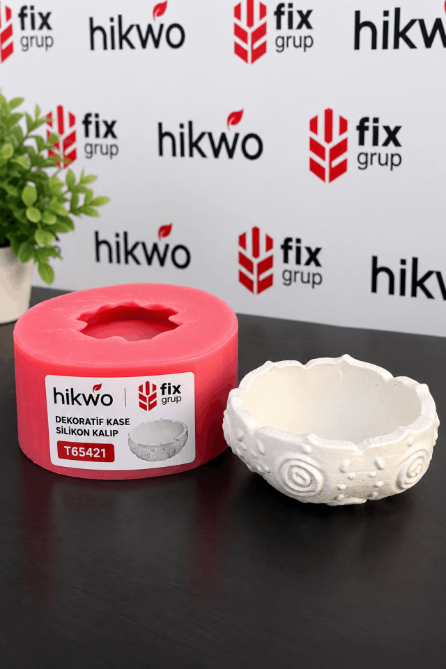 Dekoratif Desenli Tabak Silikon Kalıp - Mumluk Kalıbı - Taş Tozu Kalıbı T43656