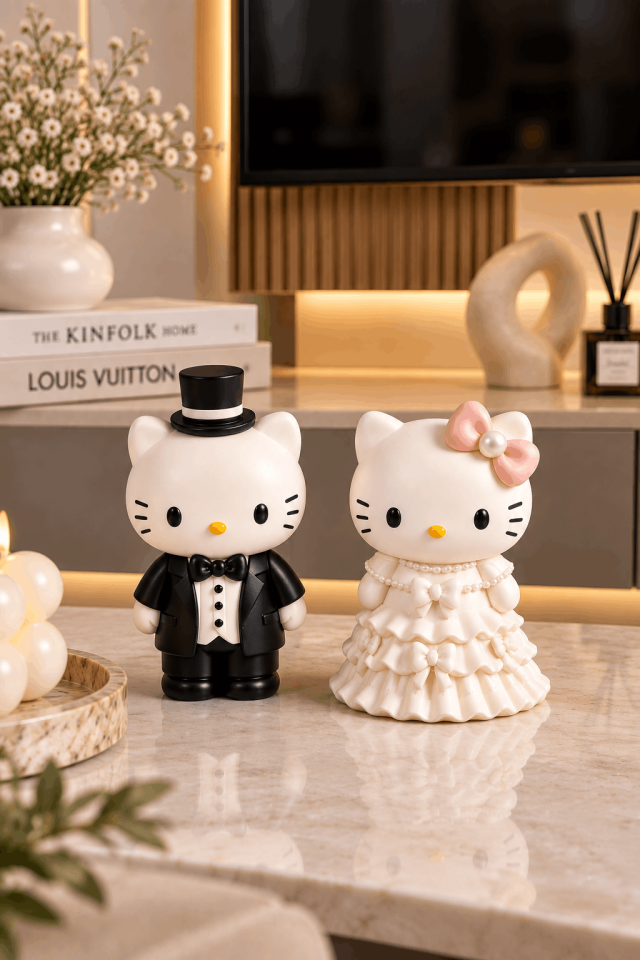 Gelin Damat Dekoratif Obje Silikon Kalıp - Taş Tozu Kalıbı T56544