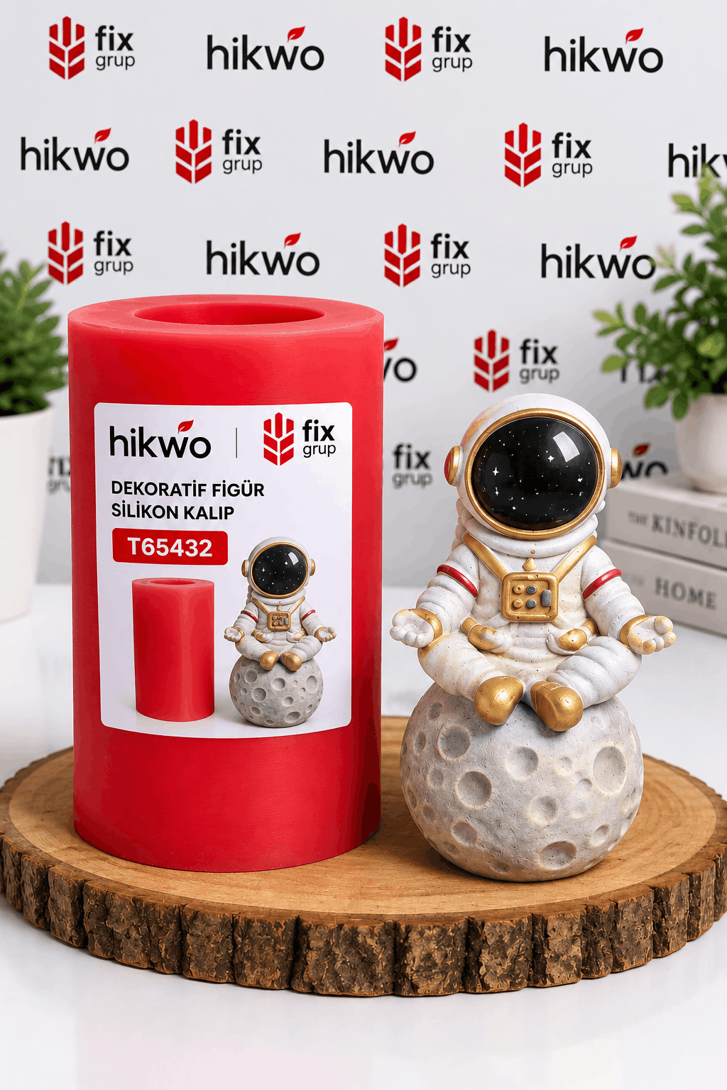 Yoga Yapan Astronot Biblo Silikon Kalıp - Taş Tozu Kalıbı T54643